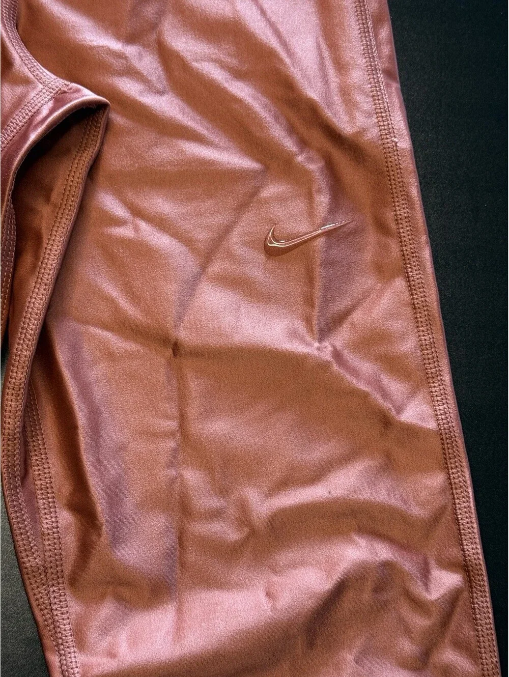 Nike Pro Metallic Cool Rose High-Waisted 7/8 Training Tights DA0570-691 Size XXS